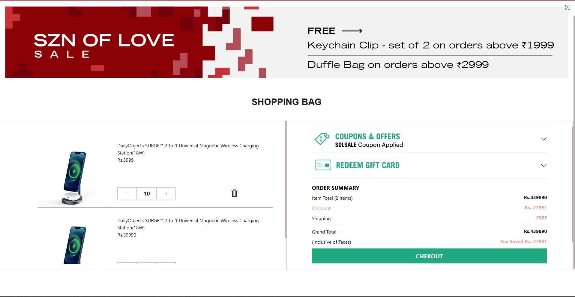 Cart & Checkout